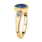 2er-Set, Boulder Opal Triplett und Zirkon-Ring und Anhänger in Silber image number 5
