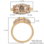 Kaiserlicher Topas und Zirkon Ring 925 Silber 585 Vergoldet image number 6
