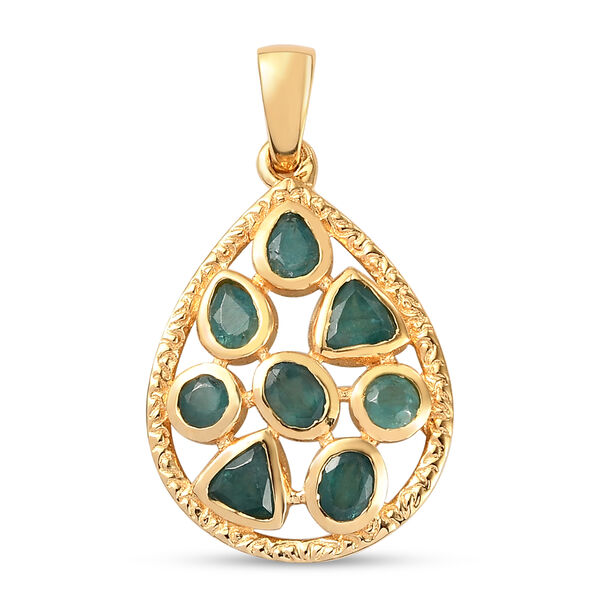 Grandidierit Anh&auml;nger 925 Silber vergoldet ca. 3,87 ct