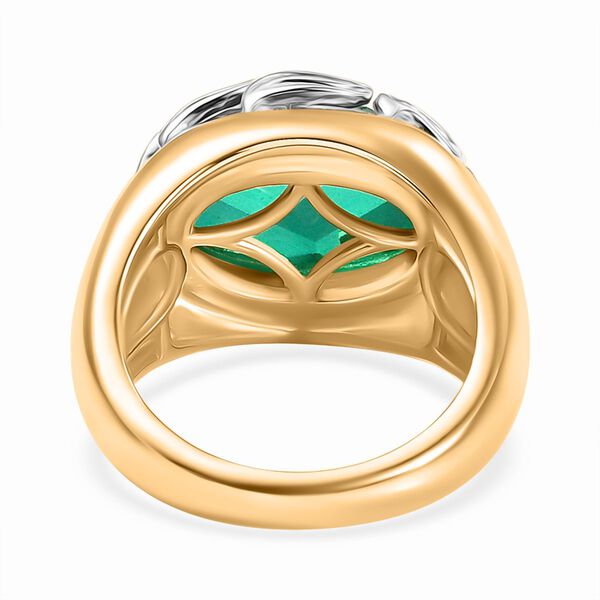 Zweifarbiger Pfau Triplett Quarz Ring - 6,68 ct. image number 6