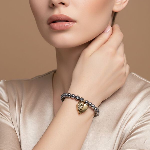 Terahertz Armband ca. Flexibles cm 316L Edelstahl gelb vergoldet ca. 80.00 ct image number 2