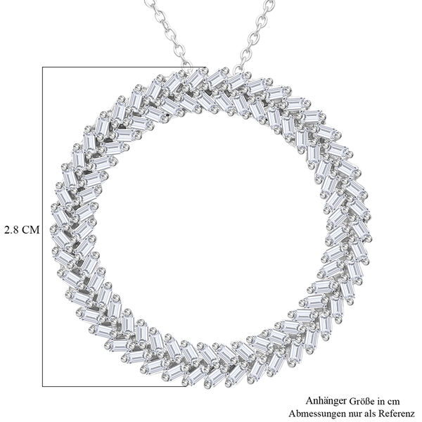 LUXURIANT SGL zertifizierter VS-EF Labor Diamant Anhänger mit 50cm Kette, 925 Silber rhodiniert - 1 ct. image number 6