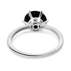 Schwarzer Spinell Ring, 925 Silber,  (Größe 18.00) ca. 3.31 ct image number 5