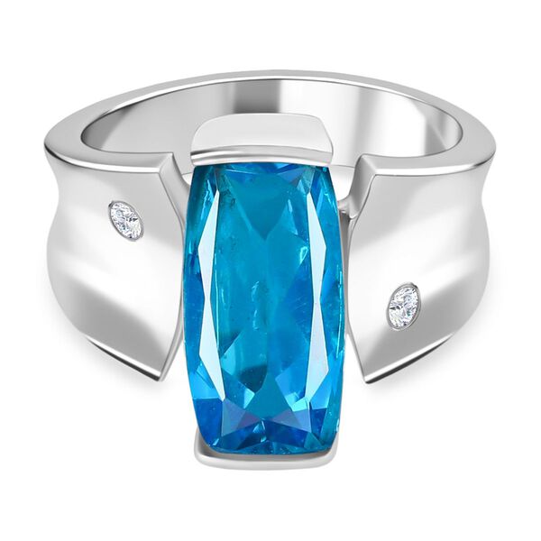 Karibik Quarz und Zirkon Ring - 6,09 ct. image number 0