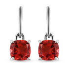 Padparadscha Triplett Quarz Ohrringe 925 Silber platiniert ca. 3,40 ct