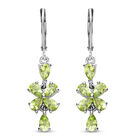 Natürliche Peridot-Ohrringe, Edelstahl ca. 2,82 ct