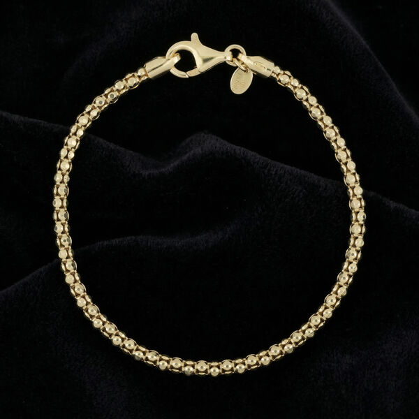 LA BELLA feinstes handgefertigtes Italienisches 925 Silber vergoldet Armband ca. 19 cm ca. 3,82g image number 1