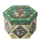 14er-Set Weihnachtskugeln in Geschenkbox, Weihnachtsmotiv, Durchmesser 7,5 cm, Beige und Rot image number 4