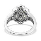Alexandrit und Zirkon Ring 925 Silber platiniert (Größe 17.00) ca. 1,42 ct image number 5