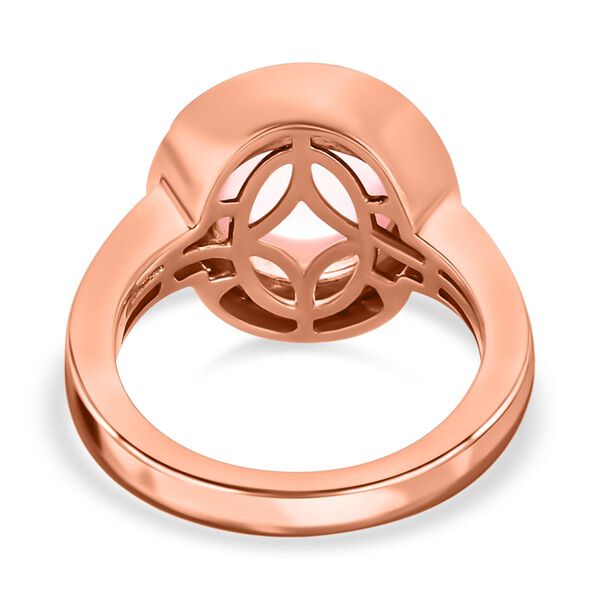 Rosenquarz und Zirkon-Ring, 925 Silber ros&eacute;vergoldet  ca. 5,89 ct image number 6