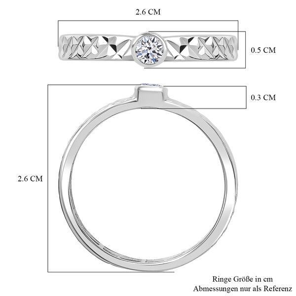 LUXURIANT DIAMOND - Lab Grown Diamant VS-EF Ring 925 Silber rhodiniert (Gr&ouml;&szlig;e 21.00) ca. 0,25 ct image number 7