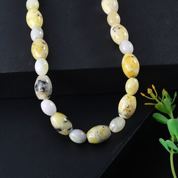 EverTrue gelbe T&uuml;rkis und Serpentin Halskette - 285 ct.