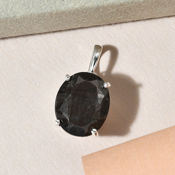 Silberner Saphir-Anh&auml;nger, 925 Silber ca. 6,46 ct image number 2