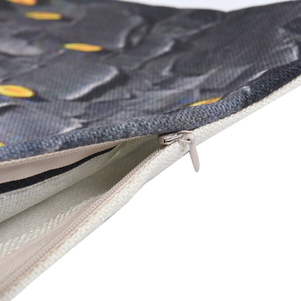 2er-Set bedruckte Kissenbez&uuml;ge, Gr&ouml;&szlig;e 45x45 cm, Gelb image number 5