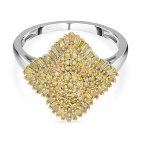 Gelber Diamant Cluster Ring - 1 ct.