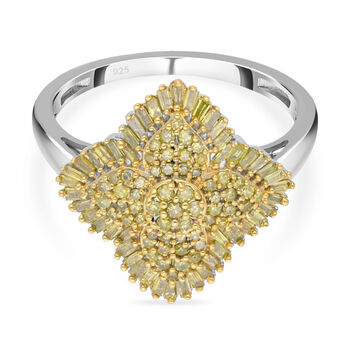 Gelber Diamant Cluster Ring - 1 ct.