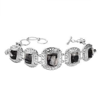 Wei&szlig;es B&uuml;ffel-Armband, 19cm - 17,98 ct.