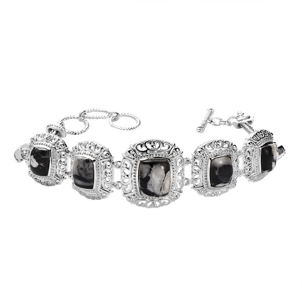 Wei&szlig;es B&uuml;ffel-Armband, 19cm - 17,98 ct.