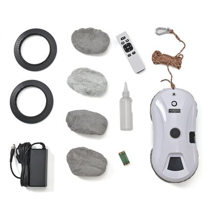 Fensterreinigungsroboter mit Spr&uuml;hfunktion, inkl. Fernbedienung, Sicherheitsseil und Zubeh&ouml;r, 295x145x95 mm, aus ABS