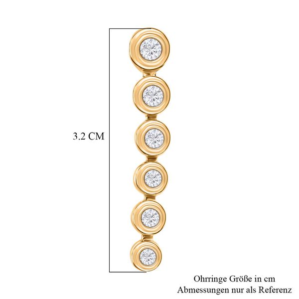 Moissanit Ohrringe, ca. 0.74 ct image number 5