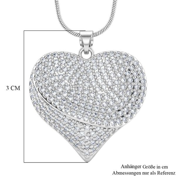 Wei&szlig;er Zirkonia Halskette ca. 52 cm Nickelfreies Messing image number 6