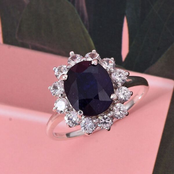 D'Joy Masoala Saphir und Zirkon Ring - 6,46 ct. image number 1