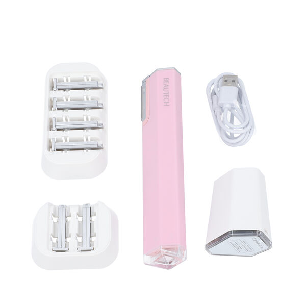 2 in 1 Dermaplaning- und Mikrodermabrasionsgerät mit 2 Peelingköpfen und 4 Haarentfernungsköpfen image number 10