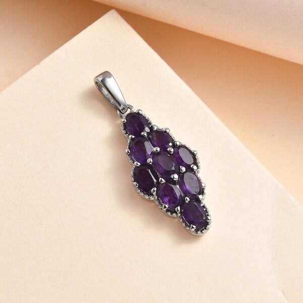 Afrikanischer Amethyst Anh&auml;nger Edelstahl ca. 3,59 ct image number 2