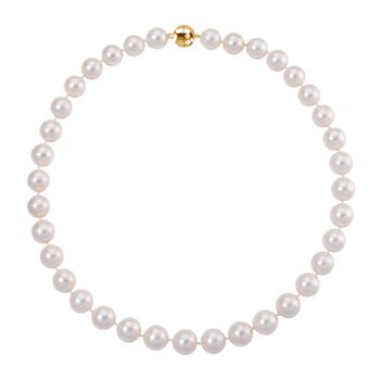 Wei&szlig;e Edison (12-14mm) Perle Halskette, 50cm