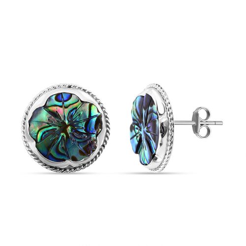 Abalone Muschel Ohrringe 925 Silber image number 0