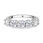 Moissanit Ring, 925 Silber rhodiniert (Größe 21.00) ca. 2.23 ct