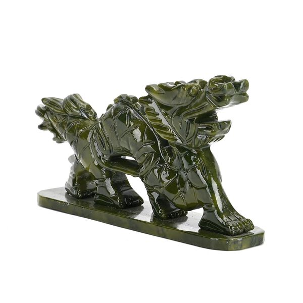 Handgefertigte Figur aus Serpentin, Drachen, 18x9x4cm image number 5