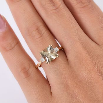 AAA Turkizit, Wei&szlig;er Diamant Ring 585 Gold (Gr&ouml;&szlig;e 17.00) ca. 3,00 ct