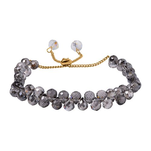 Graues Kristall Armband, flexibel image number 0