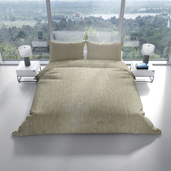 Bettwäsche Set, 135x200cm, 80x80cm, Beige image number 1