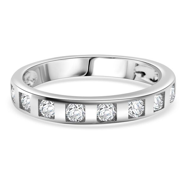 Lustro Stella Weißer Zirkonia Ring 925 Silber rhodiniert (Größe 18.00) image number 0