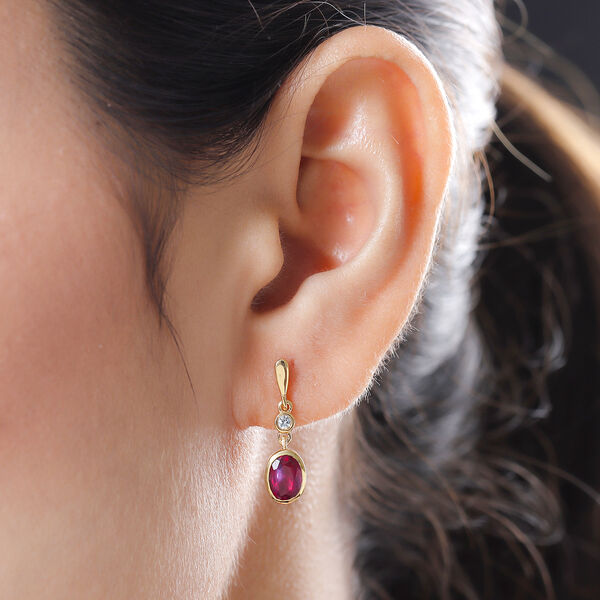 Afrikanische Rubin und Zirkon-Ohrringe - 2,57 ct. image number 3