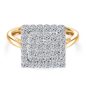 LUXURIANT DIAMOND- SGL zertifizierter VS-EF Labor Diamant Ring, 375 Gold - 1 ct.