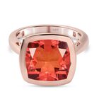 Padparasha Triplett Quarz Solitär Ring 925 Silber Rose Gold-Überzug image number 0