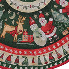 Weihnachtsbaum Rock, Weihnachtsmann, Schneemann und Rentier Muster, Durchmesser 100 cm
 image number 2