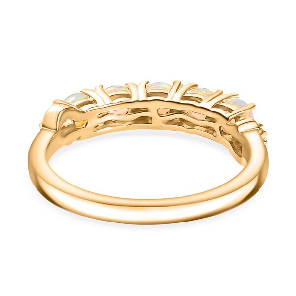 D'Joy AA Nat&uuml;rlicher, &auml;thiopischer Welo Opal, Wei&szlig;er Zirkon Ring 925 Silber Gelbes Gold (Gr&ouml;&szlig;e 18.00) ca. 0,62 ct image number 6