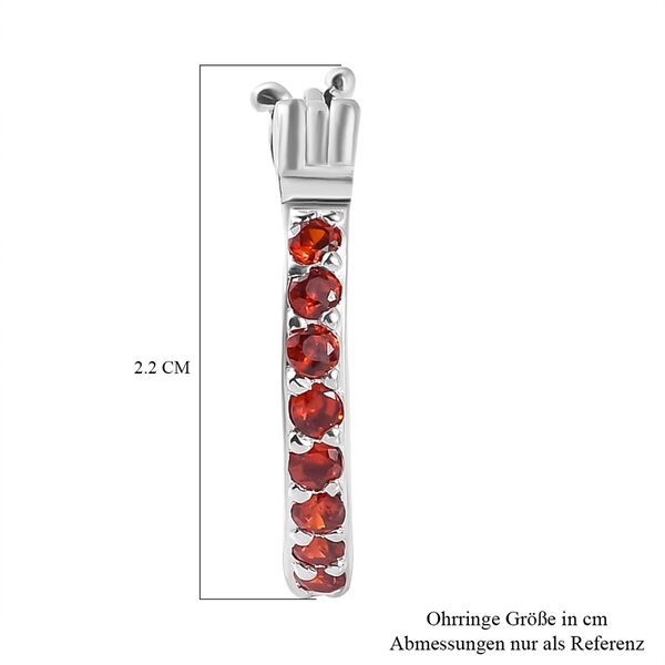 Rote Zirkonia-Creolen - 1,06 ct. image number 5