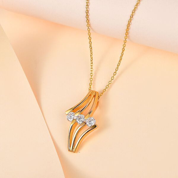 EF Moissanit Anh&auml;nger mit 20cm Kette - 0,69 ct. image number 7