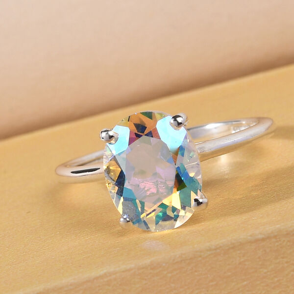 Merkur Glühen Mystischer Quartz Ring 925 Silber  ca. 2,52 ct image number 2