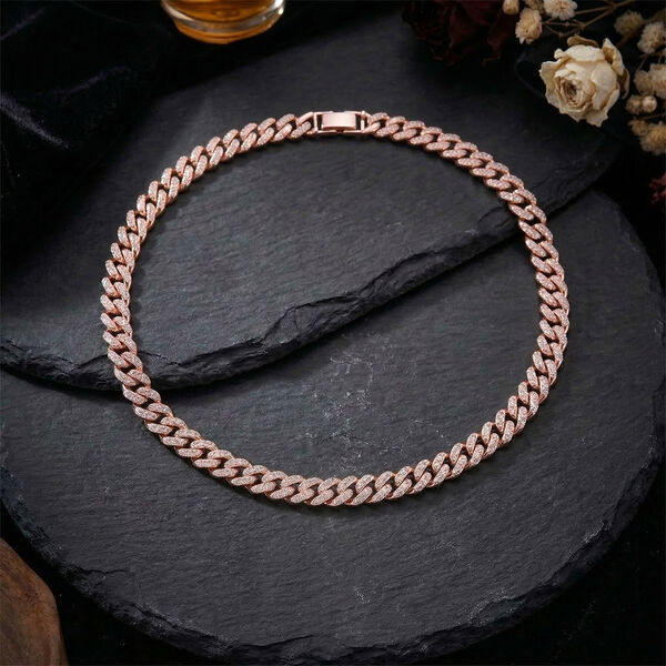 Wei&szlig;er Kristall Halskette ca. 50 cm Std Rose image number 2