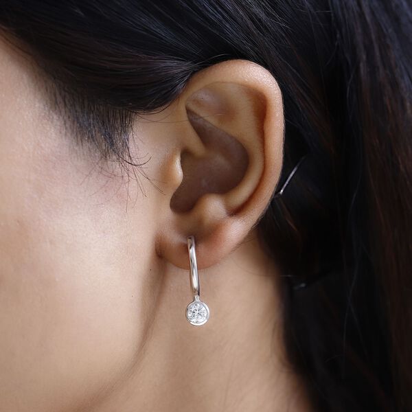 Solit&auml;r Moissanit Ohrringe - 0,87 ct. image number 6