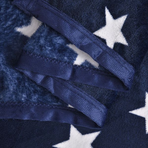 Bedruckte Flanell-Decke, gestrickt, rot image number 8