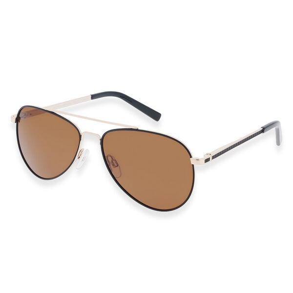 Sole und Luce - Swiss Eyewear - G. Kelly Ultra-Polarisierte Sonnenbrille UV400, Mattes Gold-Braun image number 1