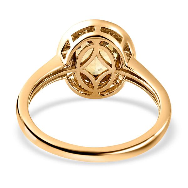 AAA Nat&uuml;rlicher goldener Tansanit und Diamant-Ring in 585 Gold - 1,92 ct. image number 6