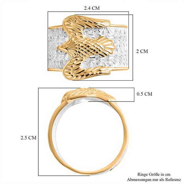 D'Joy 925 Silber Zweifarbige BeschichtungRing (Größe 18.00) ca. 6,35g image number 5